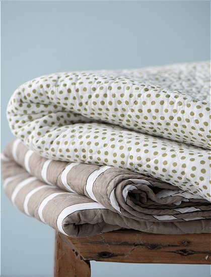 Quilt mit Muster aus Baumwolle von Ib Laursen &#9733; Kundenbewertung "Sehr gut" &#9733; 10&euro; Rabatt für Neukunden &#9733; Schnell verschickt &#9733; Günstig bei car-Moebel.de