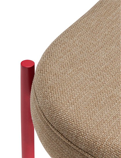 rote Metallbank Klint mit Polster von HÜBSCH Interior &#9733; 10&euro; Rabatt für Neukunden &#9733; Schnell verschickt &#9733; Jetzt günstig kaufen bei car-Moebel.de