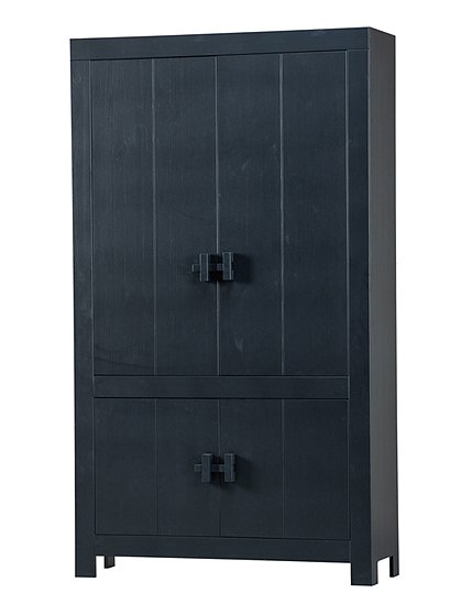 Schrank Benson, schwarz aus Holz v. Woood &#9733; Kundenbewertung "Sehr gut" &#9733; 10&euro; Rabatt für Neukunden &#9733; Schnell verschickt &#9733; Günstig bei car-Moebel.de