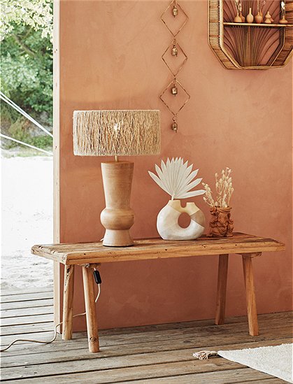 Tischleuchte Terracotta natur von Madam Stoltz  &#9733; Kundenbewertung "Sehr gut" &#9733; 10&euro; Rabatt für Neukunden &#9733; Schnell verschickt &#9733; car-Moebel.de