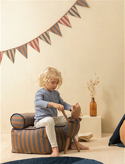 Sitzsack Majestic mit Streifen von Nobodinoz &#9733; Kundenbewertung "Sehr gut" &#9733; 10&euro; Rabatt für Neukunden &#9733; Schnell verschickt &#9733; Günstig bei car-Moebel.de