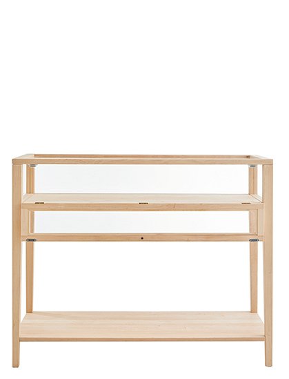 großer Konsolentisch, Erlenholz mit Glasfach &#9733; Kundenbewertung "Sehr gut" &#9733; 10&euro; Rabatt für Neukunden &#9733; Schnell verschickt &#9733; Günstig bei car-Moebel.de