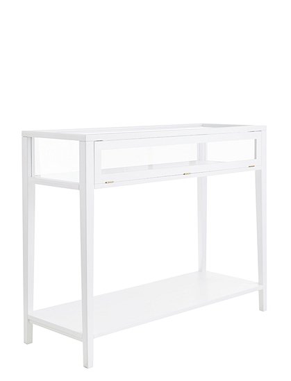 großer Konsolentisch, Erlenholz mit Glasfach &#9733; Kundenbewertung "Sehr gut" &#9733; 10&euro; Rabatt für Neukunden &#9733; Schnell verschickt &#9733; Günstig bei car-Moebel.de
