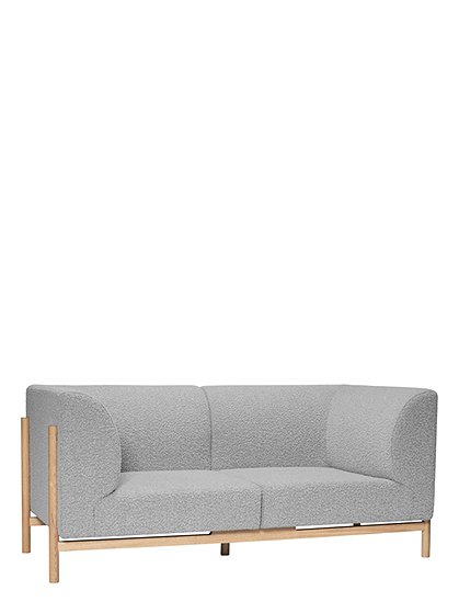 Sofa Moment, grau, mit Holz v. Hübsch Interior &#9733; Kundenbewertung "Sehr gut" &#9733; 10&euro; Rabatt für Neukunden &#9733; Schnell verschickt &#9733; Günstig bei car-Moebel.de