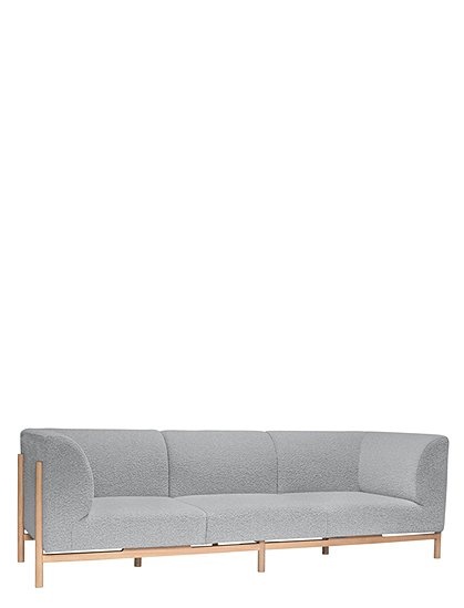 Sofa Moment, grau, mit Holz v. Hübsch Interior &#9733; Kundenbewertung "Sehr gut" &#9733; 10&euro; Rabatt für Neukunden &#9733; Schnell verschickt &#9733; Günstig bei car-Moebel.de