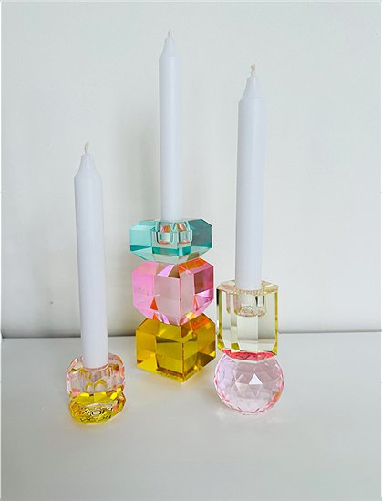2-farbiger Kerzenhalter aus Kristallglas &#9733; Kundenbewertung "Sehr gut" &#9733; 10&euro; Rabatt für Neukunden &#9733; Schnell verschickt &#9733; Günstig bei car-Moebel.de