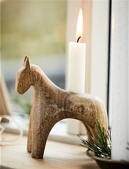 Kerzenhalter Pferd aus Holz von Ib Laursen &#9733; Kundenbewertung "Sehr gut" &#9733; 10&euro; Rabatt für Neukunden &#9733; Schnell verschickt &#9733; Günstig bei car-Moebel.de