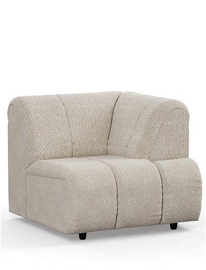 Wave Couch mit Bouclé Bezug von HKliving &#9733; Kundenbewertung "Sehr gut" &#9733; 10&euro; Rabatt für Neukunden &#9733; Jetzt günstig kaufen bei car-Moebel.de