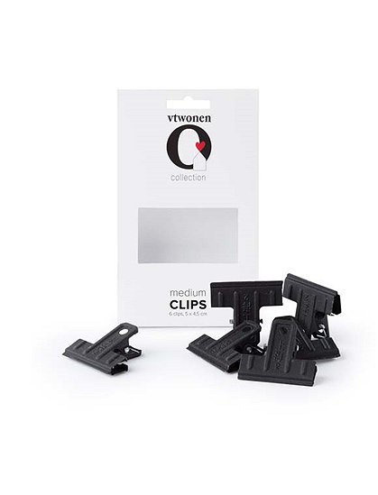 6er Set schwarze Clips, Metall von vtwonen &#9733; Kundenbewertung "Sehr gut" &#9733; 10&euro; Rabatt für Neukunden &#9733; Schnell verschickt &#9733; Günstig bei car-Moebel.de