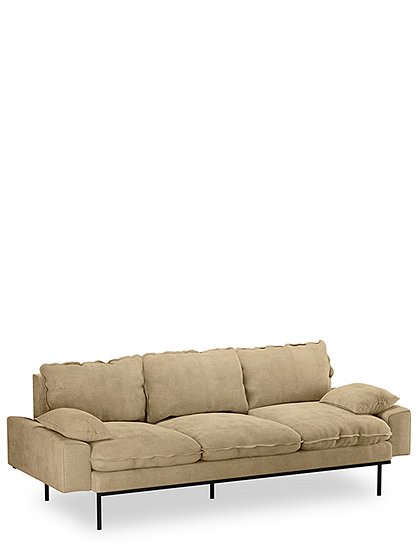 Retro 3er Sofa von HKliving &#9733; Kundenbewertung "Sehr gut" &#9733; 12&percnt; Rabatt für Neukunden &#9733; Schnell verschickt &#9733; Jetzt günstig kaufen bei car-Moebel.de