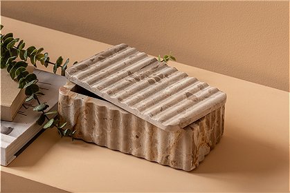 rechteckige Aufbewahrungsdose, Marmor, present time &#9733; Kundenbewertung "Sehr gut" &#9733; 12&percnt; Neukundenrabatt &#9733; Schnell verschickt &#9733; Bei car-Moebel.de