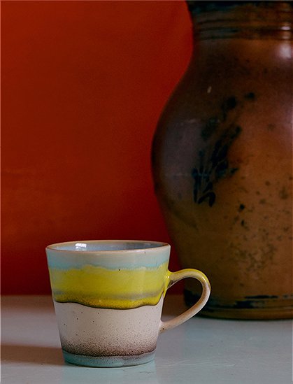 Americano Becher 70s Keramik von HKliving &#9733; Kundenbewertung "Sehr gut" &#9733; 12&percnt; Rabatt für Neukunden &#9733; Schnell verschickt &#9733; Günstig bei car-Moebel.de