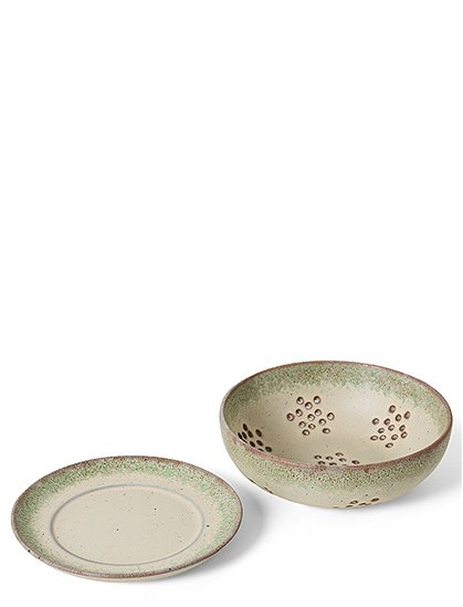 Berry Bowl mit Sieb, 70s Keramik von HKliving &#9733; Kundenbewertung "Sehr gut" &#9733; 12&percnt; Rabatt für Neukunden &#9733; Schnell verschickt &#9733; Jetzt bei car-Moebel.de