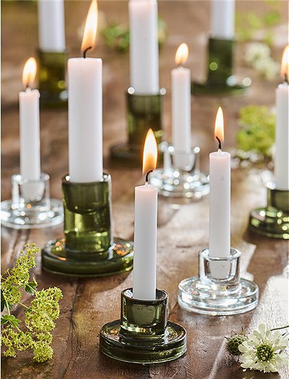 Kerzenhalter, Glas für Ø1,3/2,2 Kerzen von Ib Laursen &#9733; Kundenbewertung "Sehr gut" &#9733; 12&percnt; Neukundenrabatt &#9733; Schnell verschickt &#9733; Bei car-Moebel.de