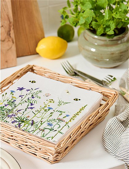 Servietten Summer Field, 50 Stück, 20x20 v. Ib Laursen &#9733; Kundenbewertung "Sehr gut" &#9733; 12&percnt; Neukundenrabatt &#9733; Schnell verschickt &#9733; Bei car-Moebel.de