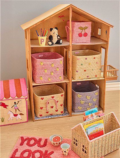 Quadratisch Raffia Aufbewahrungskorb von rice &#9733; Kundenbewertung "Sehr gut" &#9733; 12&percnt; Rabatt für Neukunden &#9733; Jetzt günstig kaufen bei car-Moebel.de