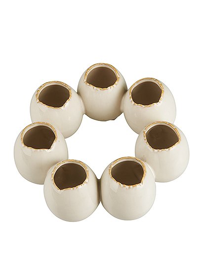 7 eiförmige Vasen Kreis, Steingut v. Ib Laursen &#9733; Kundenbewertung "Sehr gut" &#9733; 12&percnt; Rabatt für Neukunden &#9733; Schnell verschickt &#9733; Bei car-Moebel.de