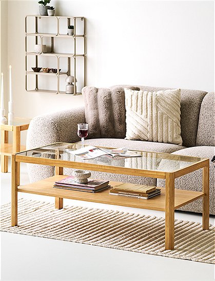 Beistelltisch Lourmarin aus Eiche und Glas von House Nordic ★ Kundenbewertung "Sehr gut" ★ 12&percnt; Rabatt für Neukunden ★ Jetzt günstig kaufen bei car-Moebel.de