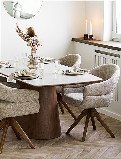 Esstisch Noli ,Keramik/Eschenfurnier von House Nordic ★ Kundenbewertung "Sehr gut" ★ 12&percnt; Rabatt für Neukunden ★ Jetzt günstig kaufen bei car-Moebel.de