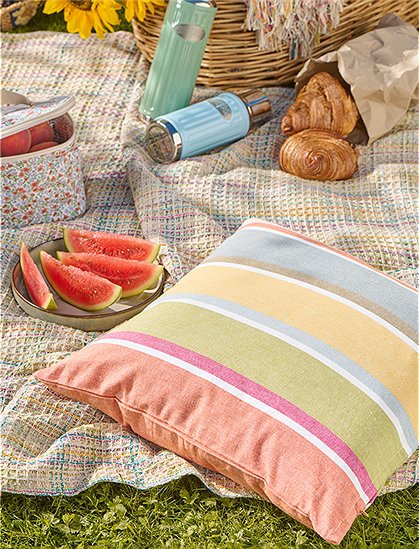 Sitzkissen 50x50, bunt gestreift von Ib Laursen ★ Kundenbewertung "Sehr gut" ★ 12&percnt; Neukundenrabatt ★ Schnell verschickt ★ Günstig bei car-Moebel.de