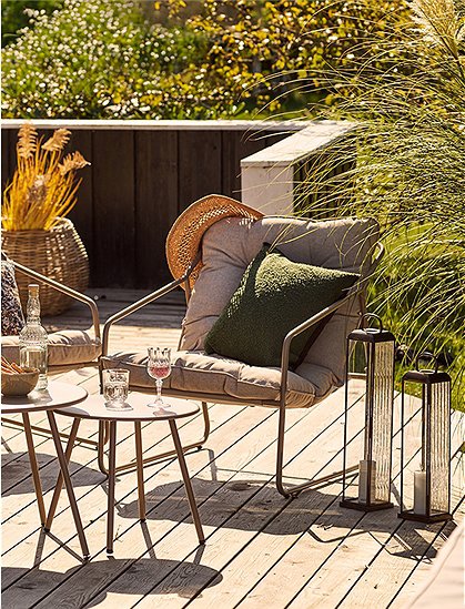 Nilo Lounge Set incl. Kissen von House Nordic ★ Kundenbewertung "Sehr gut" ★ 12&percnt; Rabatt für Neukunden ★ Jetzt günstig kaufen bei car-Moebel.de