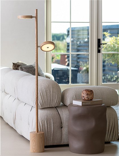 Stehlampe Eschenholz, 2-flammig, Okinawa von Good & Mojo ★ Kundenbewertung "Sehr gut" ★ 12&percnt; Rabatt für Neukunden ★Schnell verschickt ★ car-Moebel.de