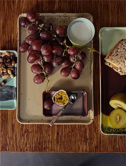 großes Tablett, 33x22,5 cm, 70s Keramik von HKliving ★ Kundenbewertung "Sehr gut" ★ 12&percnt; Neukundenrabatt ★ Schnell verschickt ★ Bei car-Moebel.de