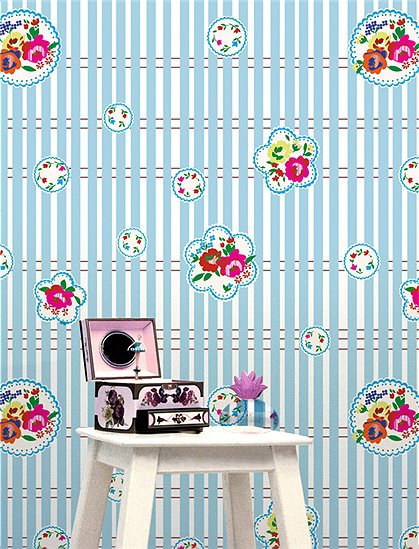Tapete gestreift mit Blumen blau &#9733; Kundenbewertung "Sehr gut" &#9733; Gratis-Versand ab 49 &#8364; &#9733; Schnell verschickt &#9733; car möbel "Neu" jetzt entdecken!