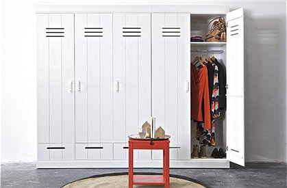 Schrank, 2 Türen/Schübe, weiß 4