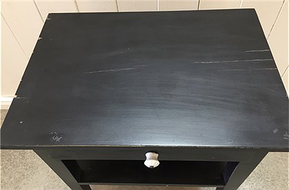 Beistelltisch, 1 Schublade, schwarz 4
