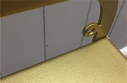 LV00982 Wandregal, 3 Böden gold 4