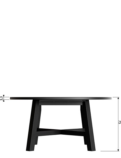 Esstisch Benson, schwarz aus Holz v. Woood &#9733; Kundenbewertung "Sehr gut" &#9733; 10&euro; Rabatt für Neukunden &#9733; Schnell verschickt &#9733; Günstig bei car-Moebel.de