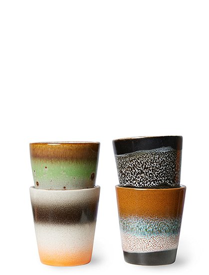 4er Set Ristretto Becher 70"s von HKliving &#9733; Kundenbewertung "Sehr gut" &#9733; 12&percnt; Rabatt für Neukunden &#9733; Schnell verschickt &#9733; Günstig bei car-Moebel.de