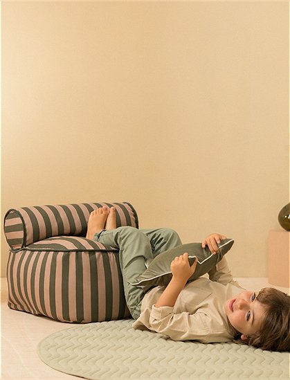 Sitzsack Majestic mit Streifen von Nobodinoz &#9733; Kundenbewertung "Sehr gut" &#9733; 10&euro; Rabatt für Neukunden &#9733; Schnell verschickt &#9733; Günstig bei car-Moebel.de