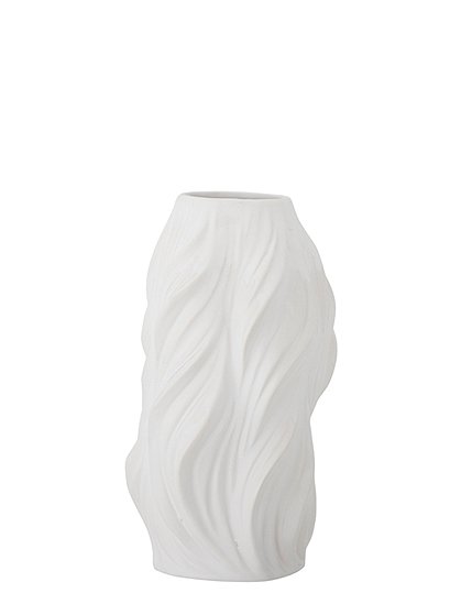 Vase Sahal, in weiß aus Keramik v. Bloomingville &#9733; Kundenbewertung "Sehr gut"  &#9733; 10&euro; Neukundenrabatt &#9733; Schnell verschickt &#9733; "Neu" jetzt entdecken