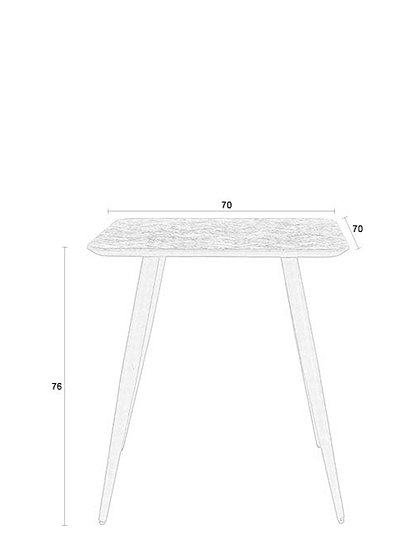 Bistrotisch Webster 70x70 cm von White Label &#9733; Kundenbewertung "Sehr gut" &#9733; 10&euro; Rabatt für Neukunden &#9733; Schnell verschickt &#9733; Jetzt bei car-Moebel.de