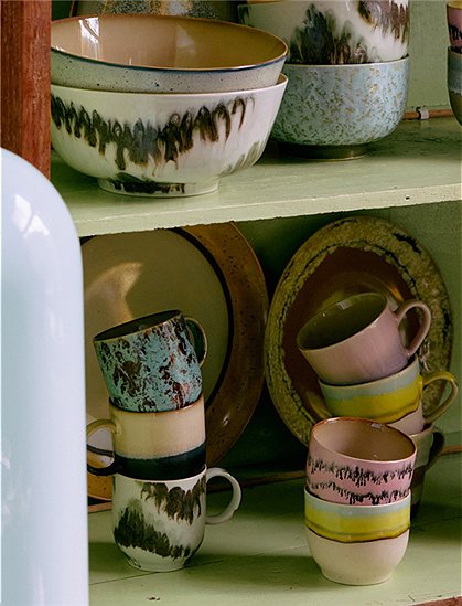 Kaffeetasse 70"s Keramik von HKliving &#9733; Kundenbewertung "Sehr gut" &#9733; 12&percnt; Rabatt für Neukunden &#9733; Schnell verschickt &#9733; Günstig bei car-Moebel.de