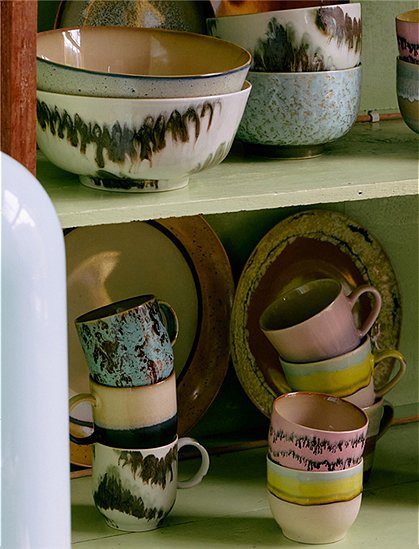 Kaffeetasse 70"s Keramik von HKliving &#9733; Kundenbewertung "Sehr gut" &#9733; 12&percnt; Rabatt für Neukunden &#9733; Schnell verschickt &#9733; Günstig bei car-Moebel.de