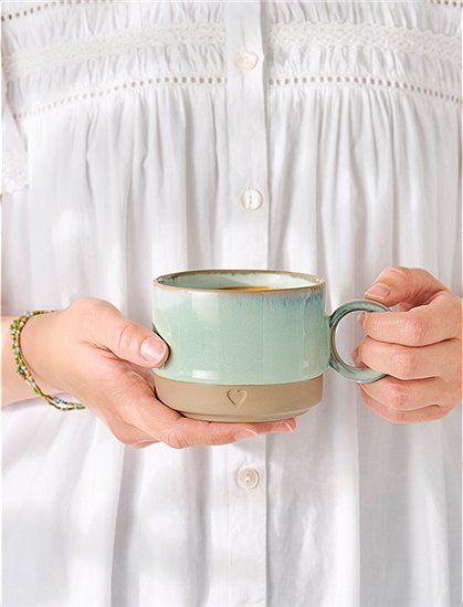 Tasse Heart aus Ton, 290 ml von Ib Laursen &#9733; Kundenbewertung "Sehr gut" &#9733; 12&percnt; Rabatt für Neukunden &#9733; Schnell verschickt &#9733; Günstig bei car-Moebel.de