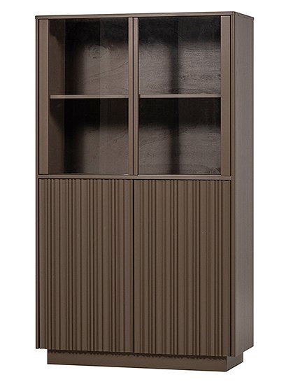 Nova Vitrinenschrank Kiefer Truffle Braun von woood &#9733; Kundenbewertung "Sehr gut" &#9733; 12&percnt; Rabatt für Neukunden &#9733; Schnell verschickt &#9733; car-Moebel.de