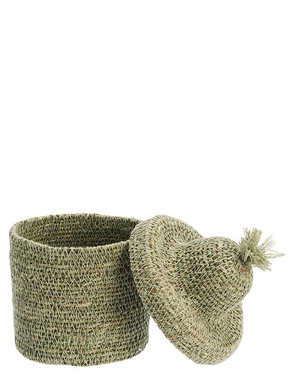 Seegras Korb mit Deckel von Madam Stoltz ★ Kundenbewertung "Sehr gut" ★ 12&percnt; Neukundenrabatt ★ Schnell verschickt ★ Günstig bei car-Moebel.de