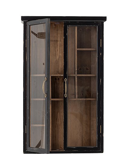 Hazem Vitrine in schwarz von Bloomingville ★ Kundenbewertung "Sehr gut"  ★ 12&percnt; Neukundenrabatt ★ Schnell verschickt ★ Bloomingville "Neu" entdecken!