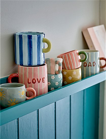 Nini Tasse Steingut von Bloomingville ★ Kundenbewertung "Sehr gut"  ★ 12&percnt; Neukundenrabatt ★ Schnell verschickt ★ Bloomingville "Neu" entdecken!