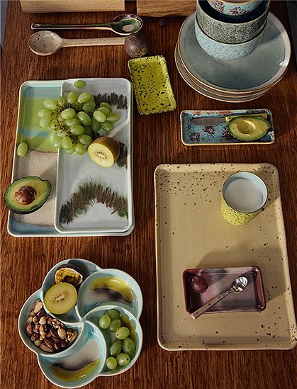 großes Tablett, 33x22,5 cm, 70s Keramik von HKliving ★ Kundenbewertung "Sehr gut" ★ 12&percnt; Neukundenrabatt ★ Schnell verschickt ★ Bei car-Moebel.de