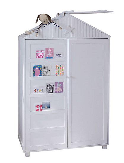 Kinder Kleiderschrank in Hausform &#9733; Kundenbewertung "Sehr gut" &#9733; 10&euro; Rabatt für Neukunden &#9733; Schnell verschickt &#9733; Günstig bei car-Moebel.de