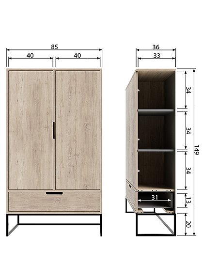 Schrank Eschenholz von de EEKHOORN &#9733; Kundenbewertung "Sehr gut" &#9733; 10&euro; Rabatt für Neukunden &#9733; Schnell verschickt &#9733; Günstig bei car-Moebel.de