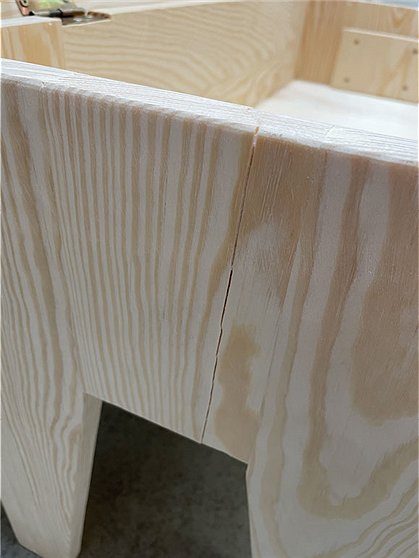 Holzbank mit Klappe Nr:1105 5