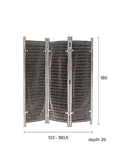 Paravent von Dutchbone &#9733; Kundenbewertung "Sehr gut" &#9733; 10% Rabatt für Neukunden &#9733; Schnell verschickt &#9733; Jetzt günstig kaufen bei car-Moebel.de