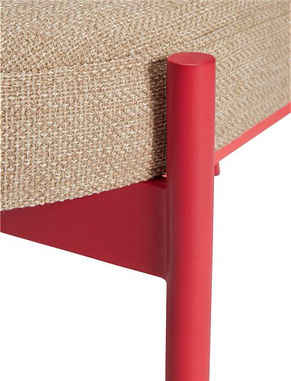 rote Metallbank Klint mit Polster von HÜBSCH Interior &#9733; 10&euro; Rabatt für Neukunden &#9733; Schnell verschickt &#9733; Jetzt günstig kaufen bei car-Moebel.de