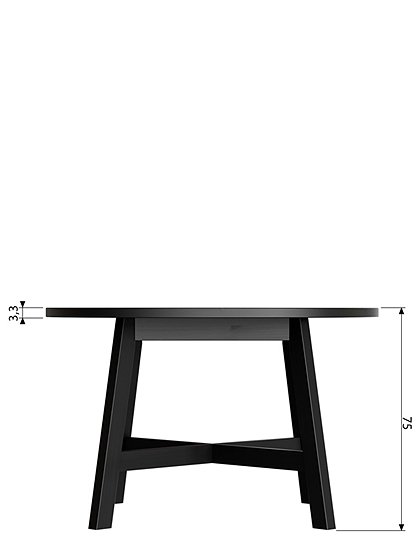 Esstisch Benson, schwarz aus Holz v. Woood &#9733; Kundenbewertung "Sehr gut" &#9733; 10&euro; Rabatt für Neukunden &#9733; Schnell verschickt &#9733; Günstig bei car-Moebel.de